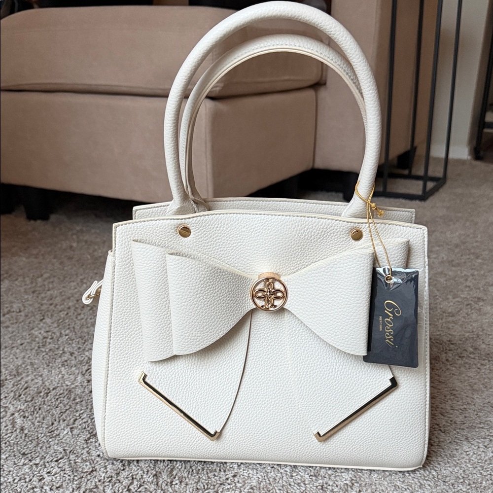 NWT Crossing Cream Bow Purse - Picture 2 of 6